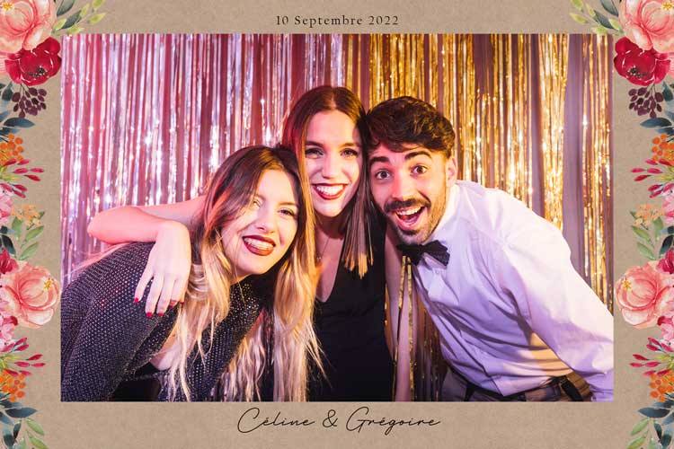 photobooth selfie borne événement craft fleurs