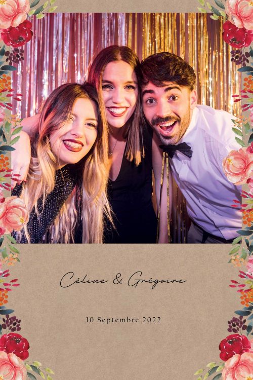 photobooth selfie borne événement craft fleurs
