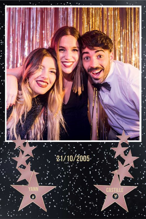 photobooth selfie borne événement fête hollywood stars
