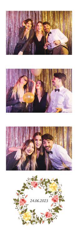 photobooth selfie borne événement fête mariage fleurs