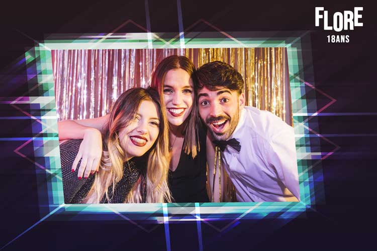 photobooth selfie borne événement néon moderne