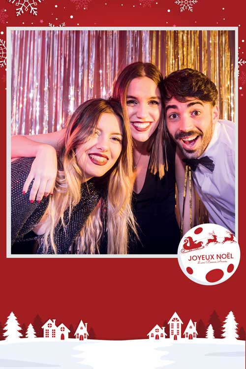 photobooth selfie borne événement noël sapin bonhomme neige