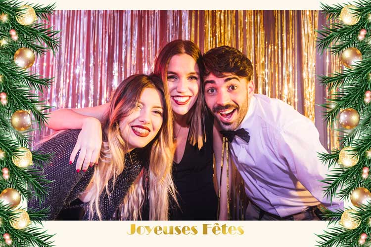 photobooth selfie borne événement noël sapin bonhomme neige