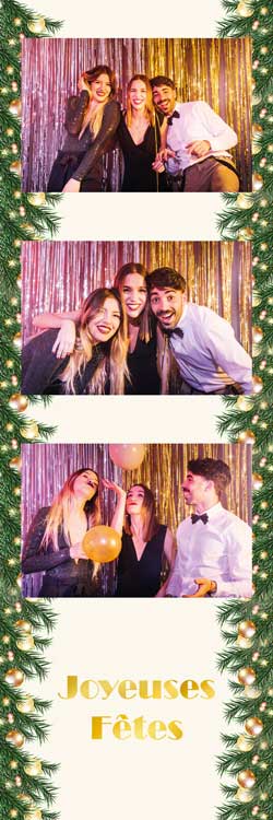 photobooth selfie borne événement noël sapin bonhomme neige