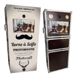 location photobooth woody style vintage rustique ancien événement borne photo séminaire anniversaire