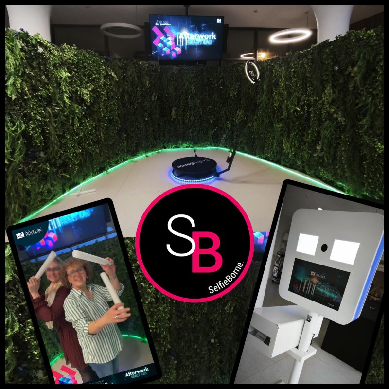 animation afterwork photobooth borne photo vidéo 360 groupe roullier